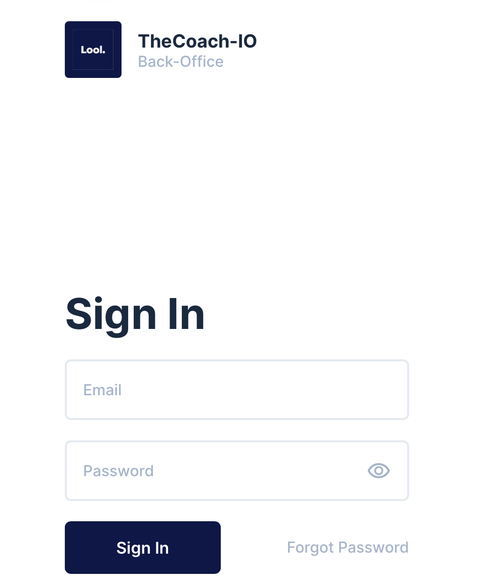 TheCoach-IO - Login
