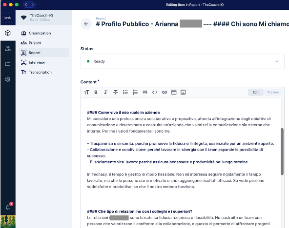TheCoach-IO - Report